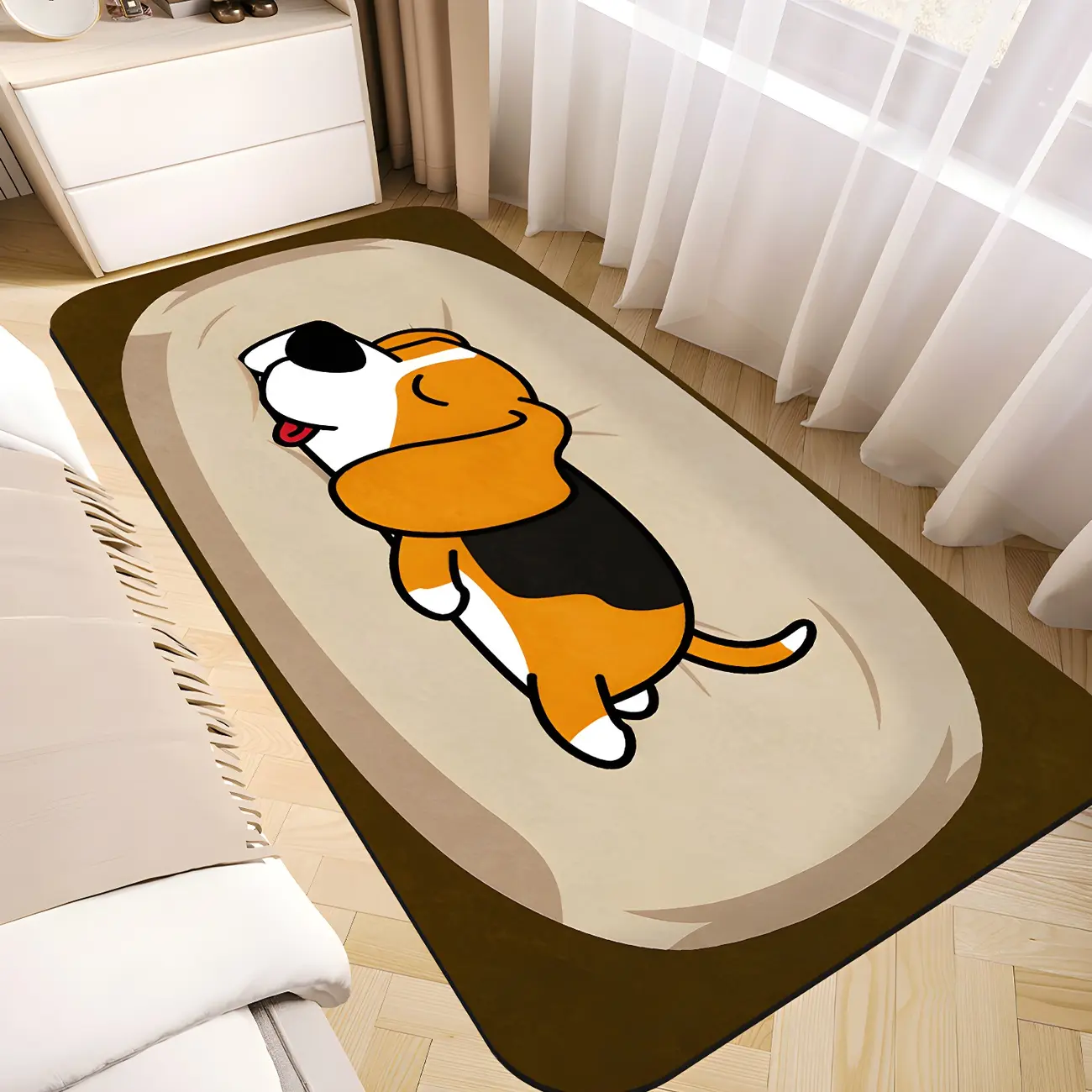 Rectangle Polyester Animal Print Area Rug for Kids Room Image - 2 | homeyfad