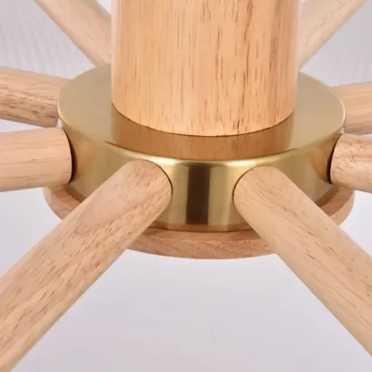 Natural Finish LED Semi Flush Ceiling Light for Home Spaces Image - 5