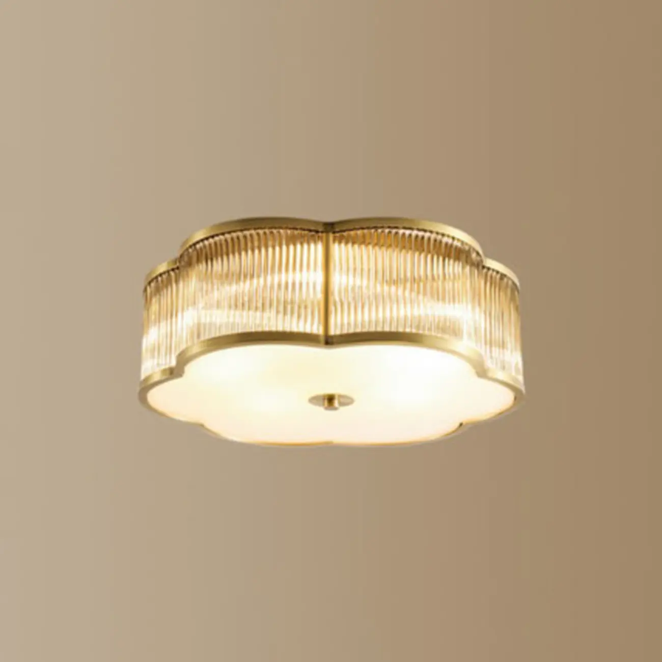 Modern Gold Semi Flush Ceiling Light for Living Room Image - 6 | homeyfad