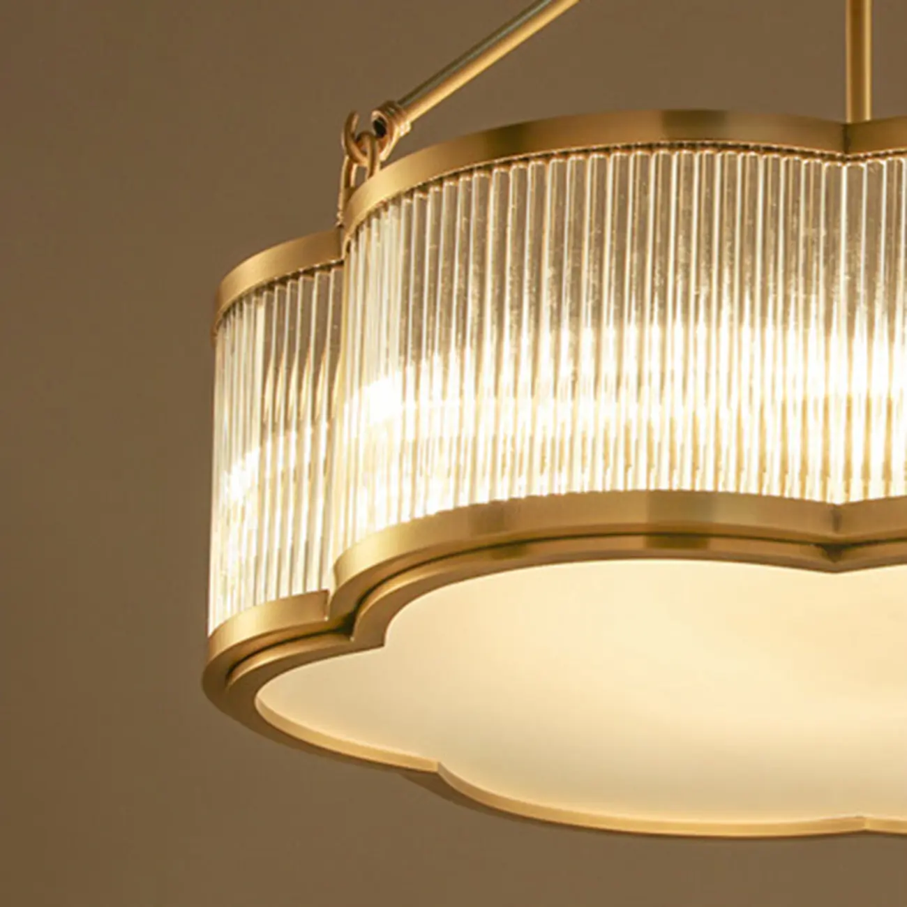 Modern Gold Semi Flush Ceiling Light for Living Room Image - 11 | homeyfad