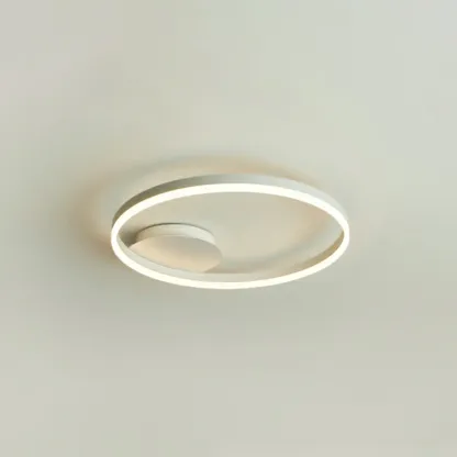 Dimmable Circular LED Semi Flush Ceiling Light for Living Room Image - 5