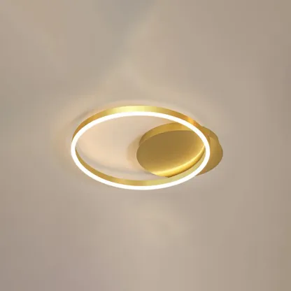 Dimmable Circular LED Semi Flush Ceiling Light for Living Room Image - 6