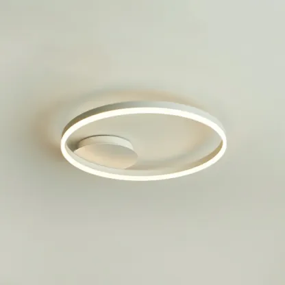 Dimmable Circular LED Semi Flush Ceiling Light for Living Room Image - 11