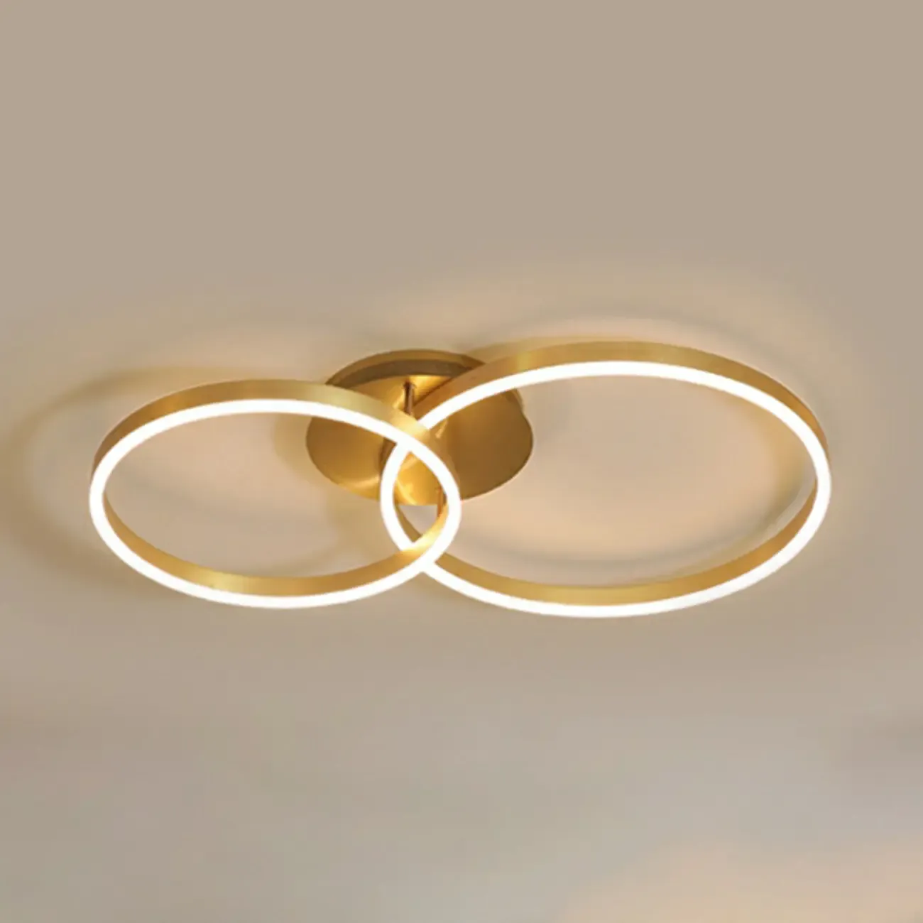 Dimmable Circular LED Semi Flush Ceiling Light for Living Room Image - 12