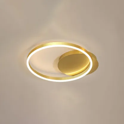 Dimmable Circular LED Semi Flush Ceiling Light for Living Room Image - 13