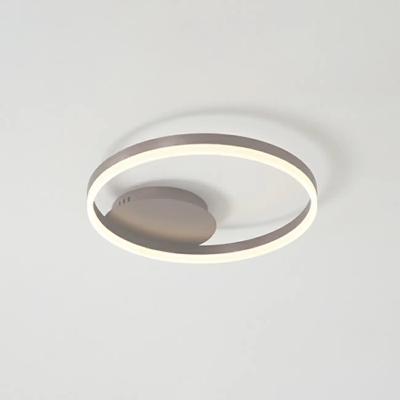 Dimmable Circular LED Semi Flush Ceiling Light for Living Room Image - 16 | homeyfad