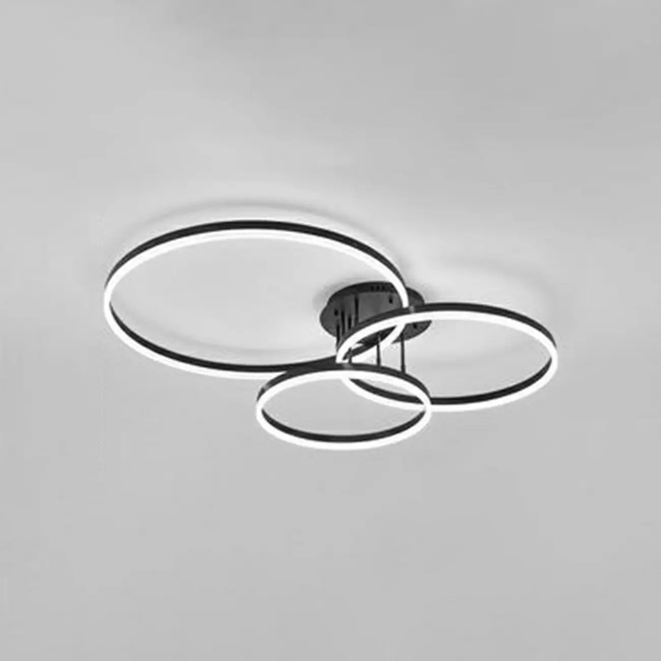 Dimmable Circular LED Semi Flush Ceiling Light for Living Room Image - 17 | homeyfad