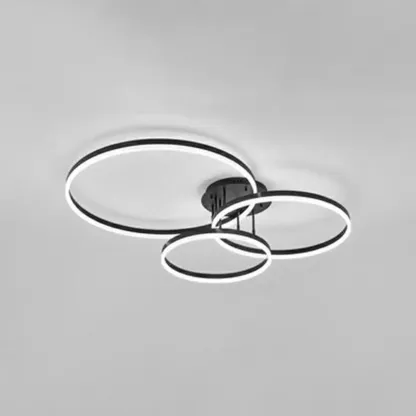 Dimmable Circular LED Semi Flush Ceiling Light for Living Room Image - 17