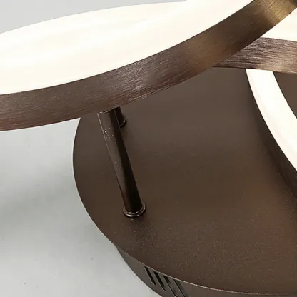 Dimmable Circular LED Semi Flush Ceiling Light for Living Room Image - 23