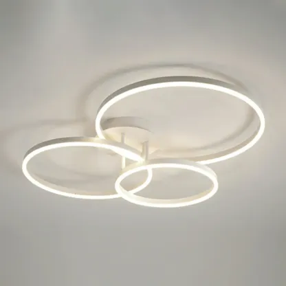 Dimmable Circular LED Semi Flush Ceiling Light for Living Room Image - 27