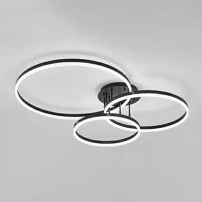 Dimmable Circular LED Semi Flush Ceiling Light for Living Room Image - 32