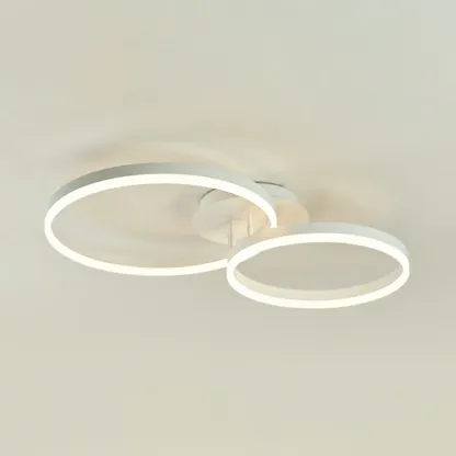 Dimmable Circular LED Semi Flush Ceiling Light for Living Room Image - 41