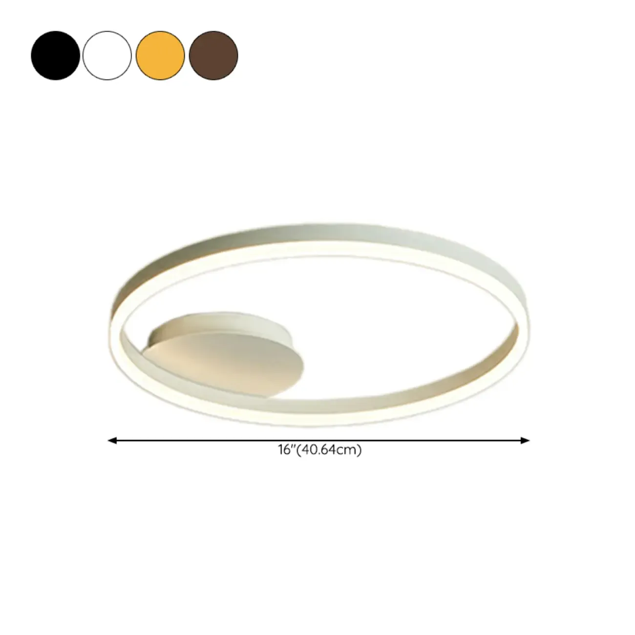 Dimmable Circular LED Semi Flush Ceiling Light for Living Room #size