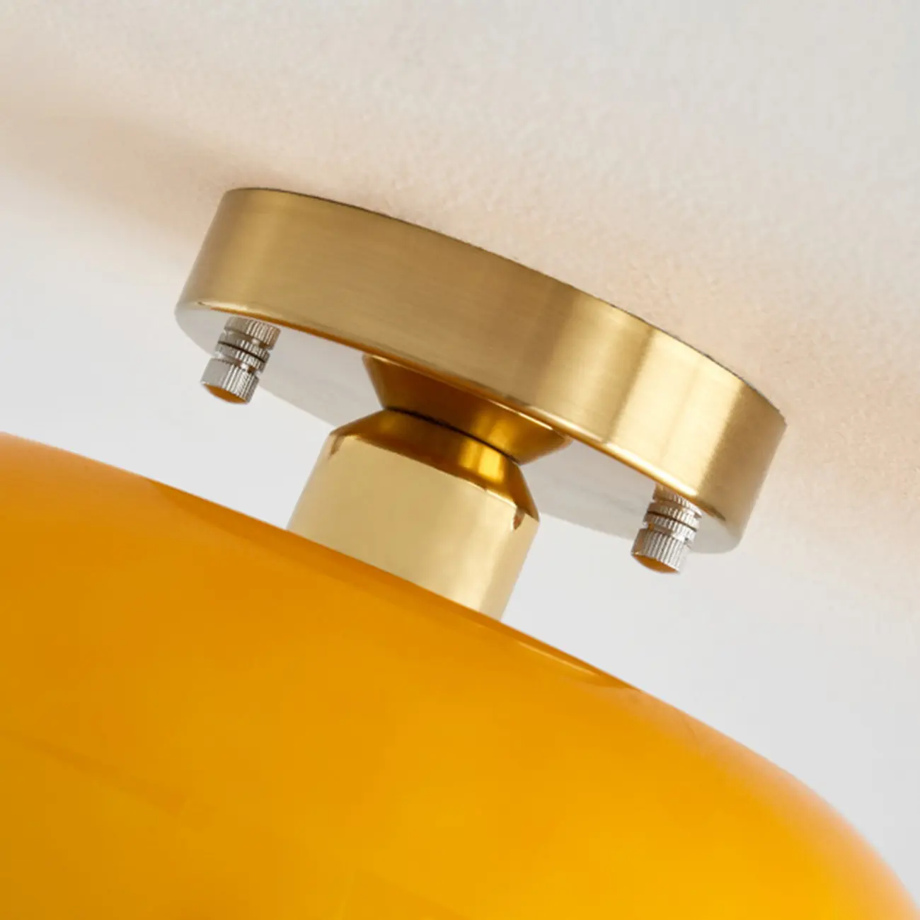 Modern Round Glass Semi Flush Ceiling Light for Indoor Use Image - 17 | homeyfad