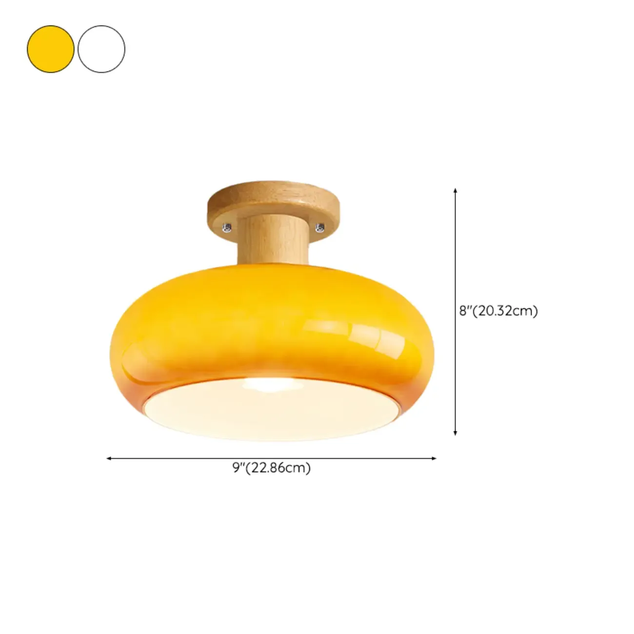Modern Round Glass Semi Flush Ceiling Light for Indoor Use Image - 22