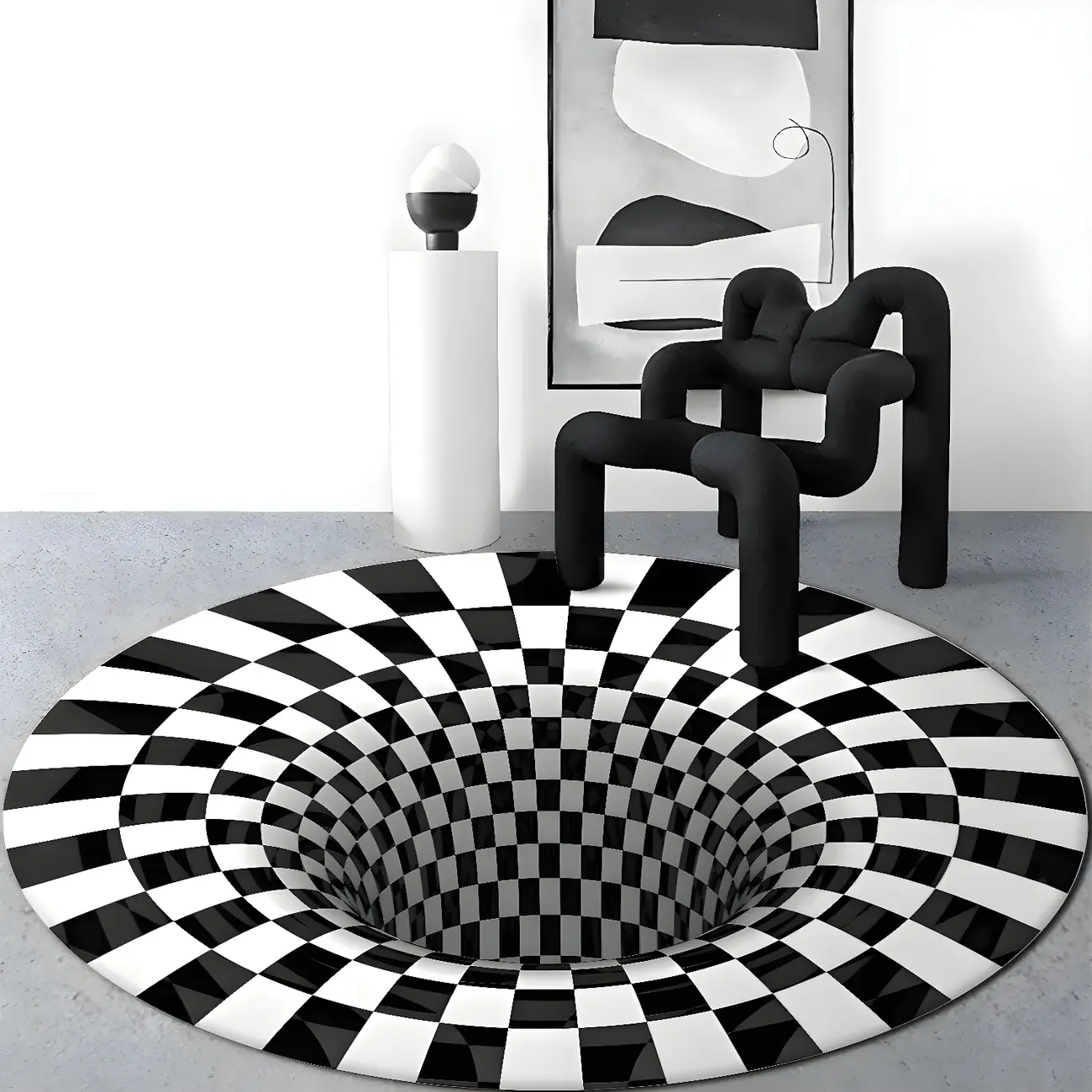 Visual Deception Novelty 3D Abstract Area Rug Image - 1 | homeyfad