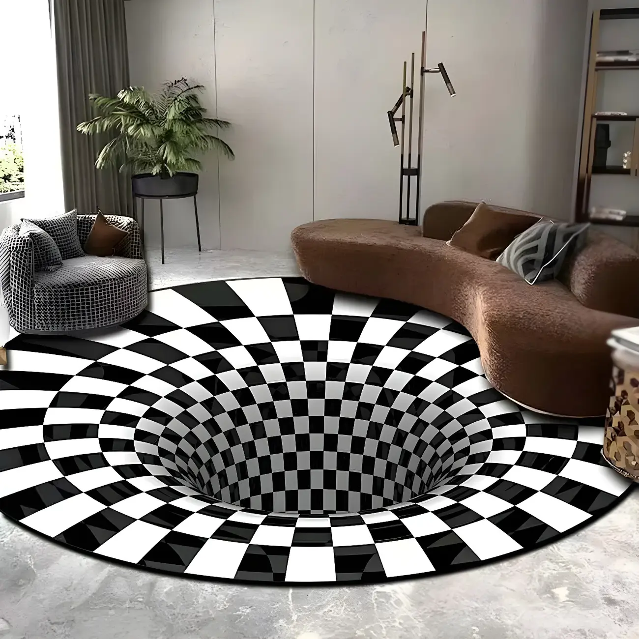 Visual Deception Novelty 3D Abstract Area Rug Image - 2 | homeyfad