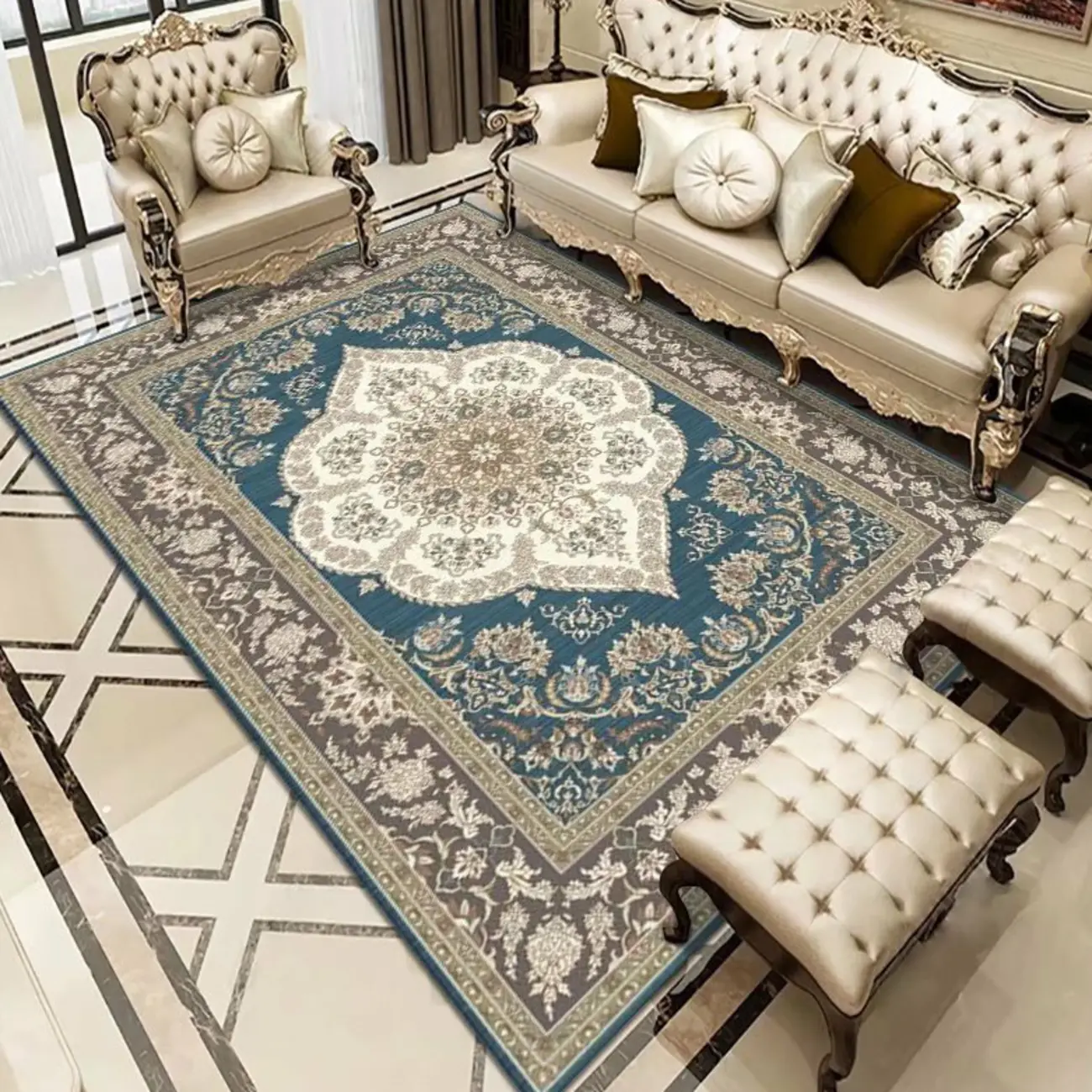  Rectangle Southwestern Bohemian Polyester Indoor Use Rug Image - 2 | homeyfad