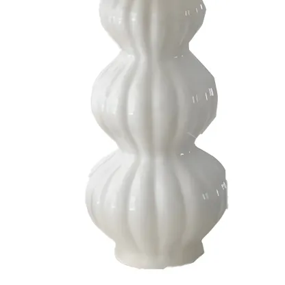 Nordic Pleated Shade Ceramic Table Lamp for Living Room Image - 14