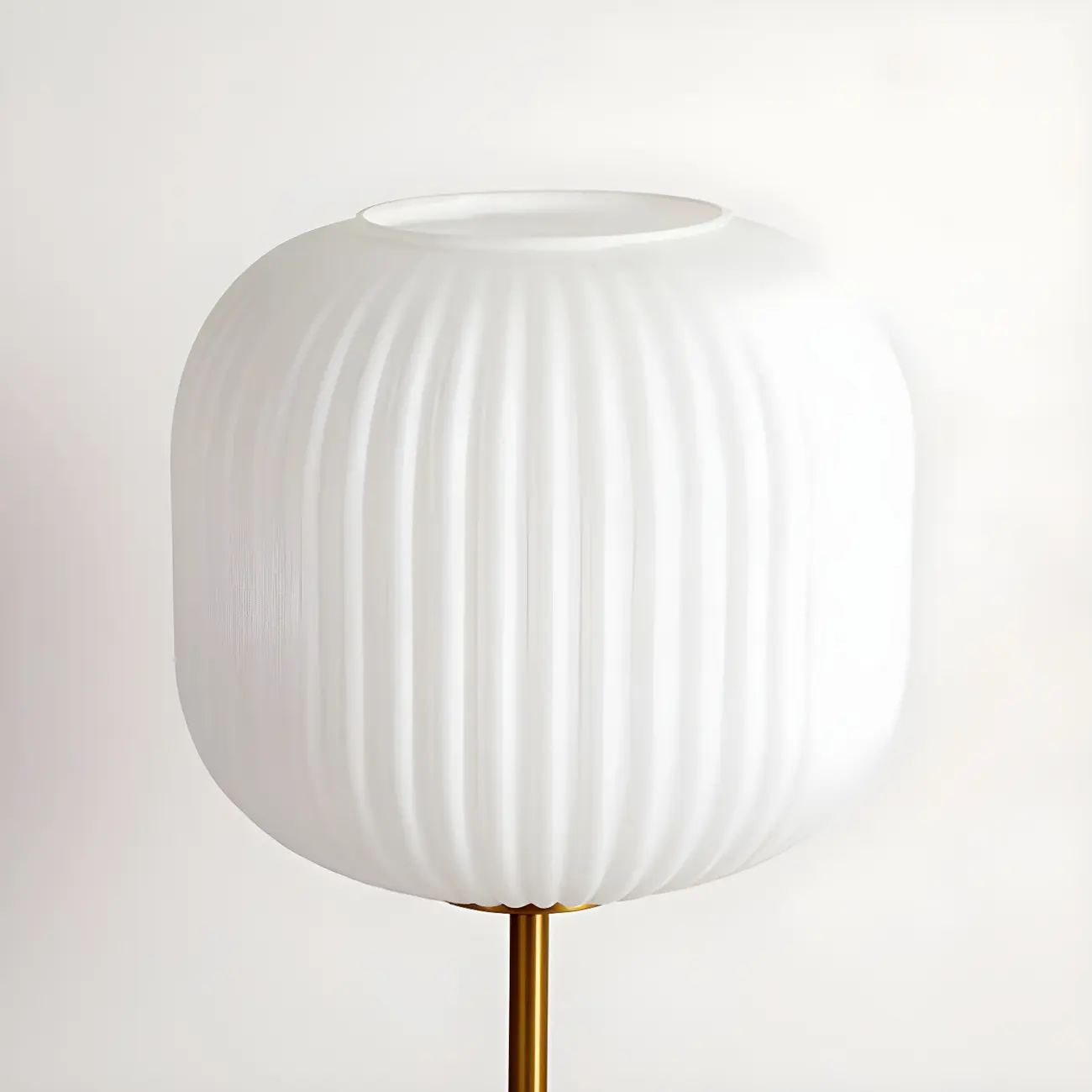Modern White Glass Shade Goleden Table Lamp for Bedroom Image - 4 | homeyfad