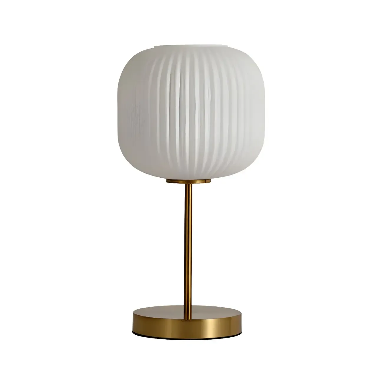 Modern White Glass Shade Goleden Table Lamp for Bedroom Image - 9