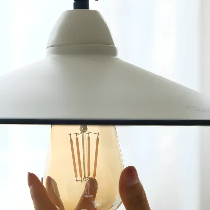 Contemporary Iron Arc Table Lamp in White for Living Room Image - 10