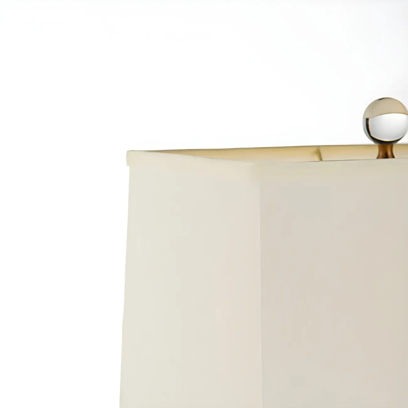 Luxury Crystal Bedside Lamp Beige Rectangle Shade Image - 10