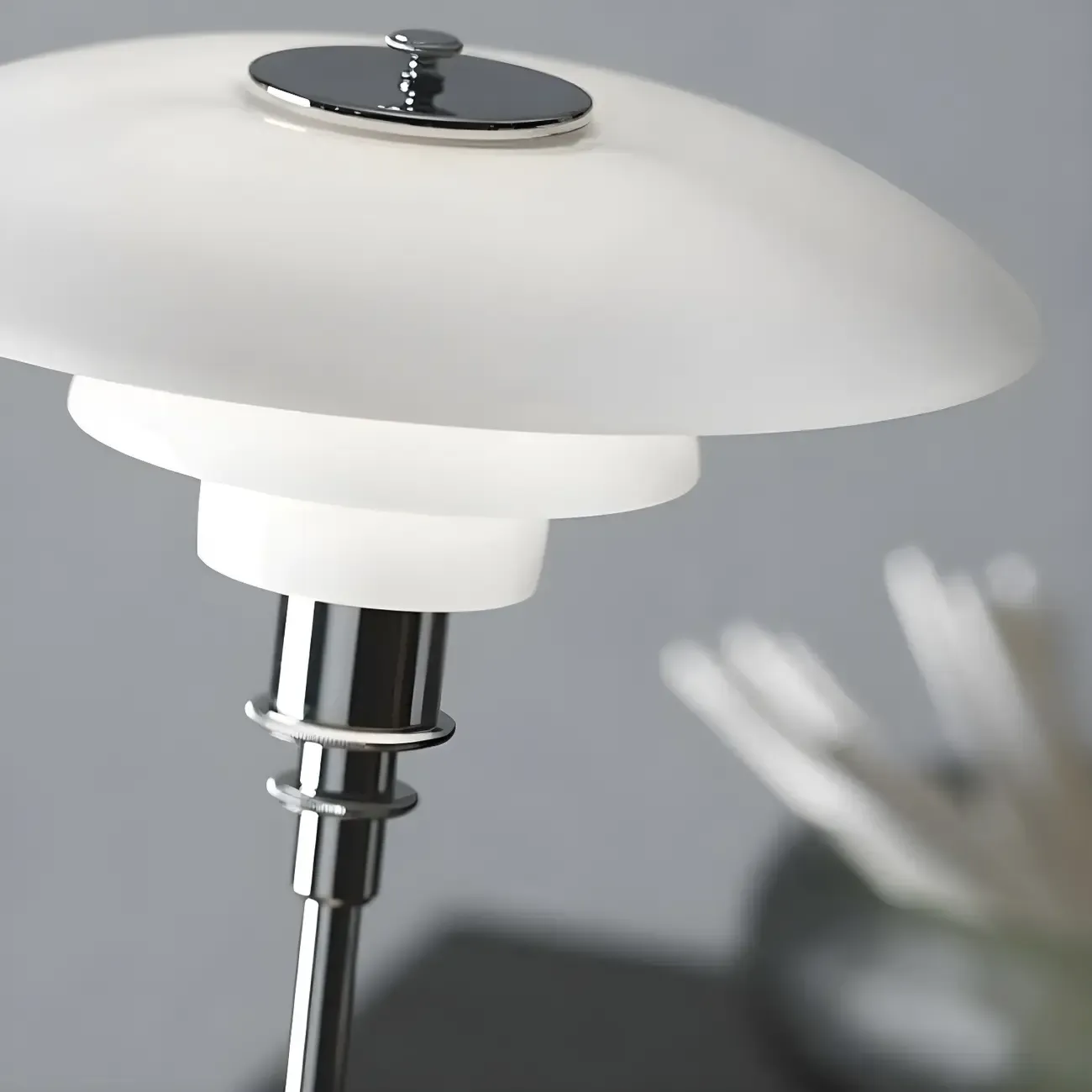 Modern White Glass Cone Table Lamp for Residential Image - 7