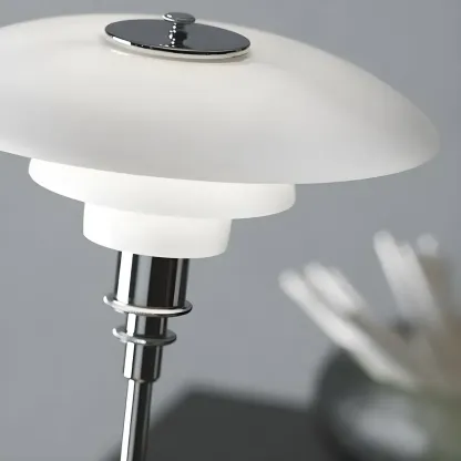 Modern White Glass Cone Table Lamp for Residential Image - 7