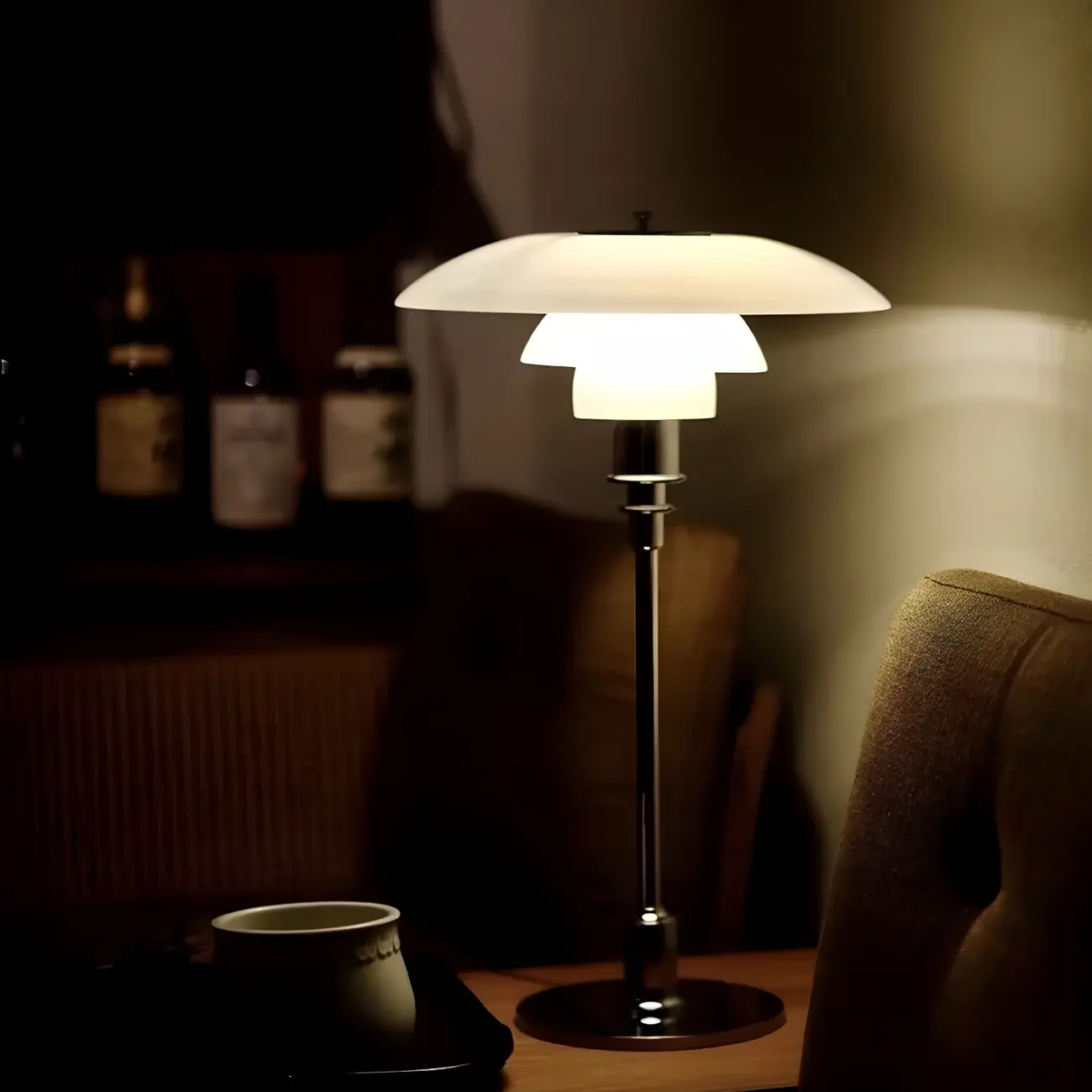 Modern White Glass Cone Table Lamp for Residential Image - 13 | homeyfad