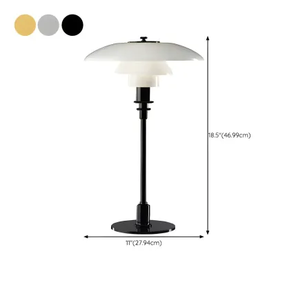 Modern White Glass Cone Table Lamp for Residential #size