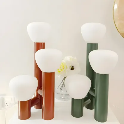 Modern Unique 3-Light Glass Table Lamp for Living Room Image - 3