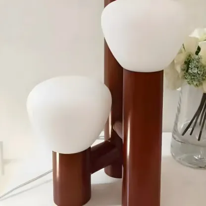 Modern Unique 3-Light Glass Table Lamp for Living Room Image - 4