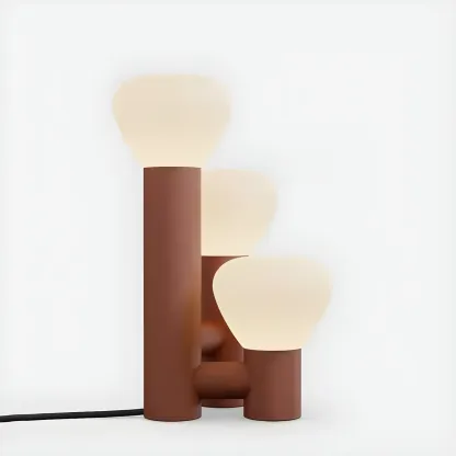 Modern Unique 3-Light Glass Table Lamp for Living Room Image - 7