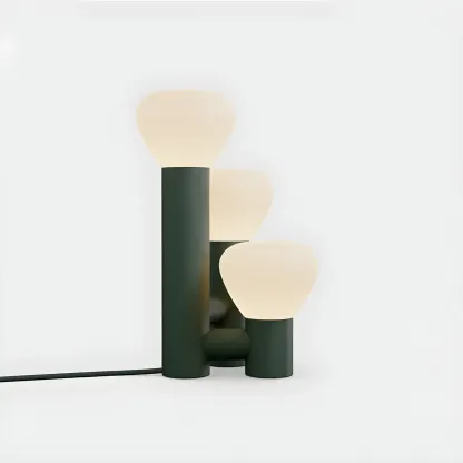 Modern Unique 3-Light Glass Table Lamp for Living Room Image - 8