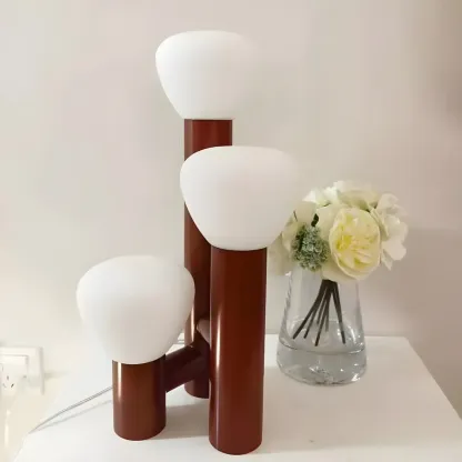 Modern Unique 3-Light Glass Table Lamp for Living Room Image - 12