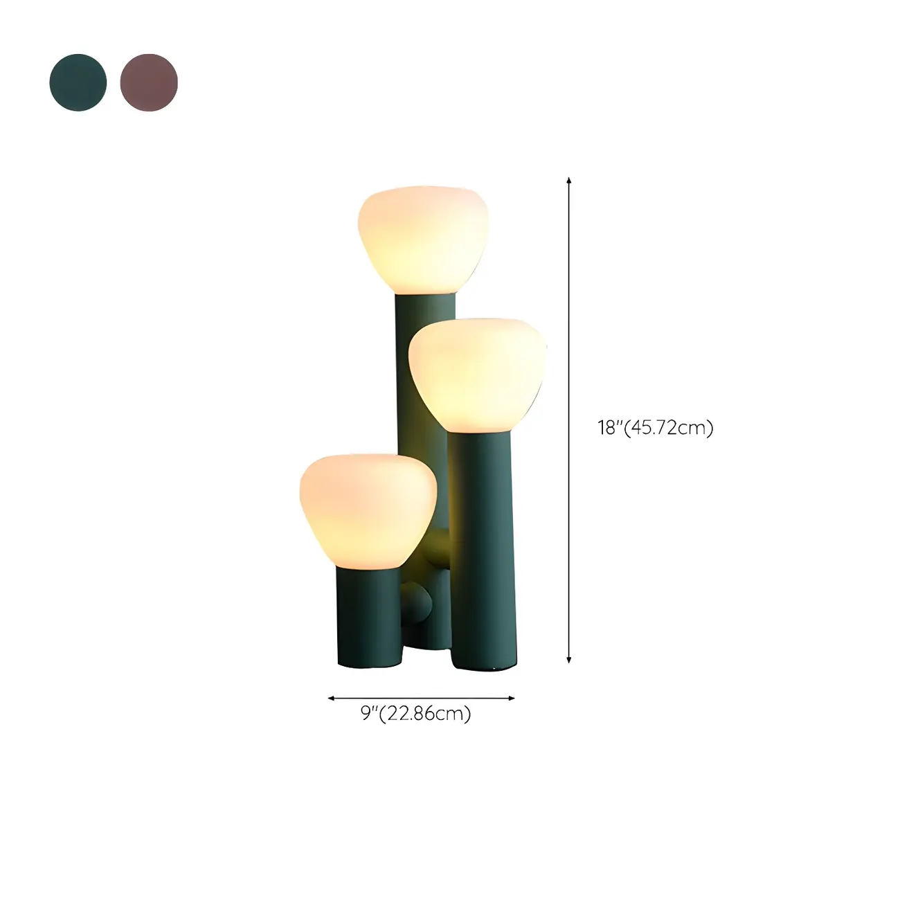 Modern Unique 3-Light Glass Table Lamp for Living Room #size | homeyfad