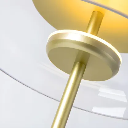 Simple Glass Dome Golden Table Lamp for Living Room Image - 9
