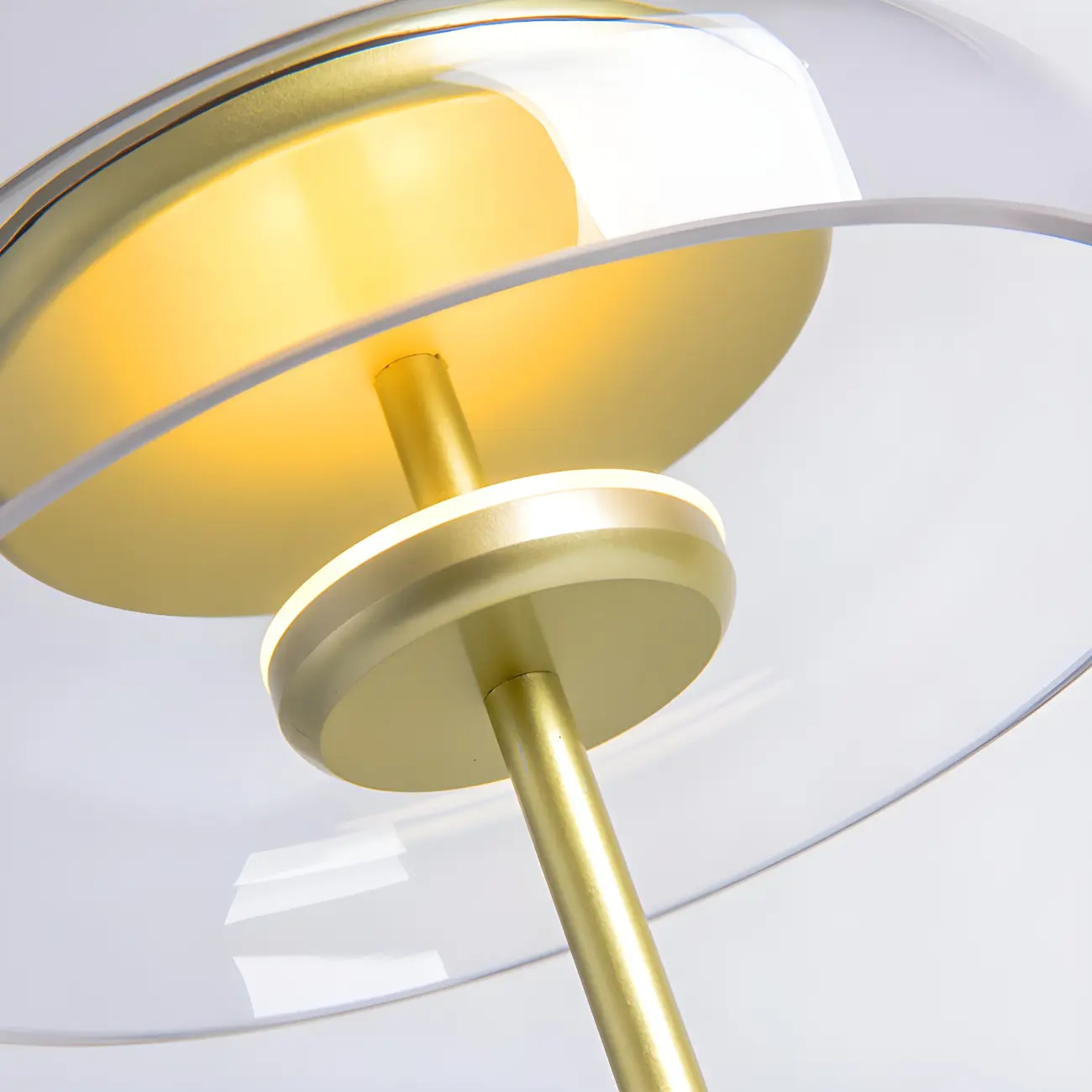 Simple Glass Dome Golden Table Lamp for Living Room Image - 10 | homeyfad