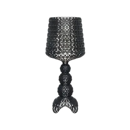 Stylish Black Acrylic Tripod Table Lamp for Residential Image - 2
