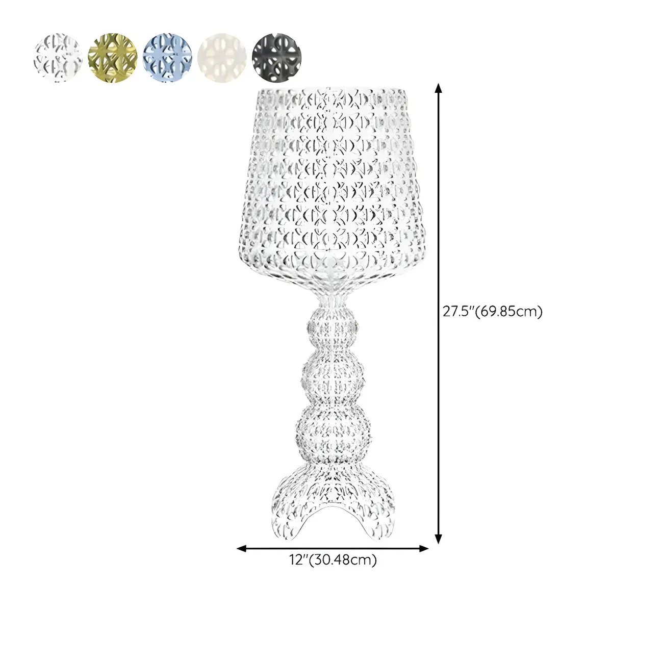 Stylish Black Acrylic Tripod Table Lamp for Residential #size | homeyfad
