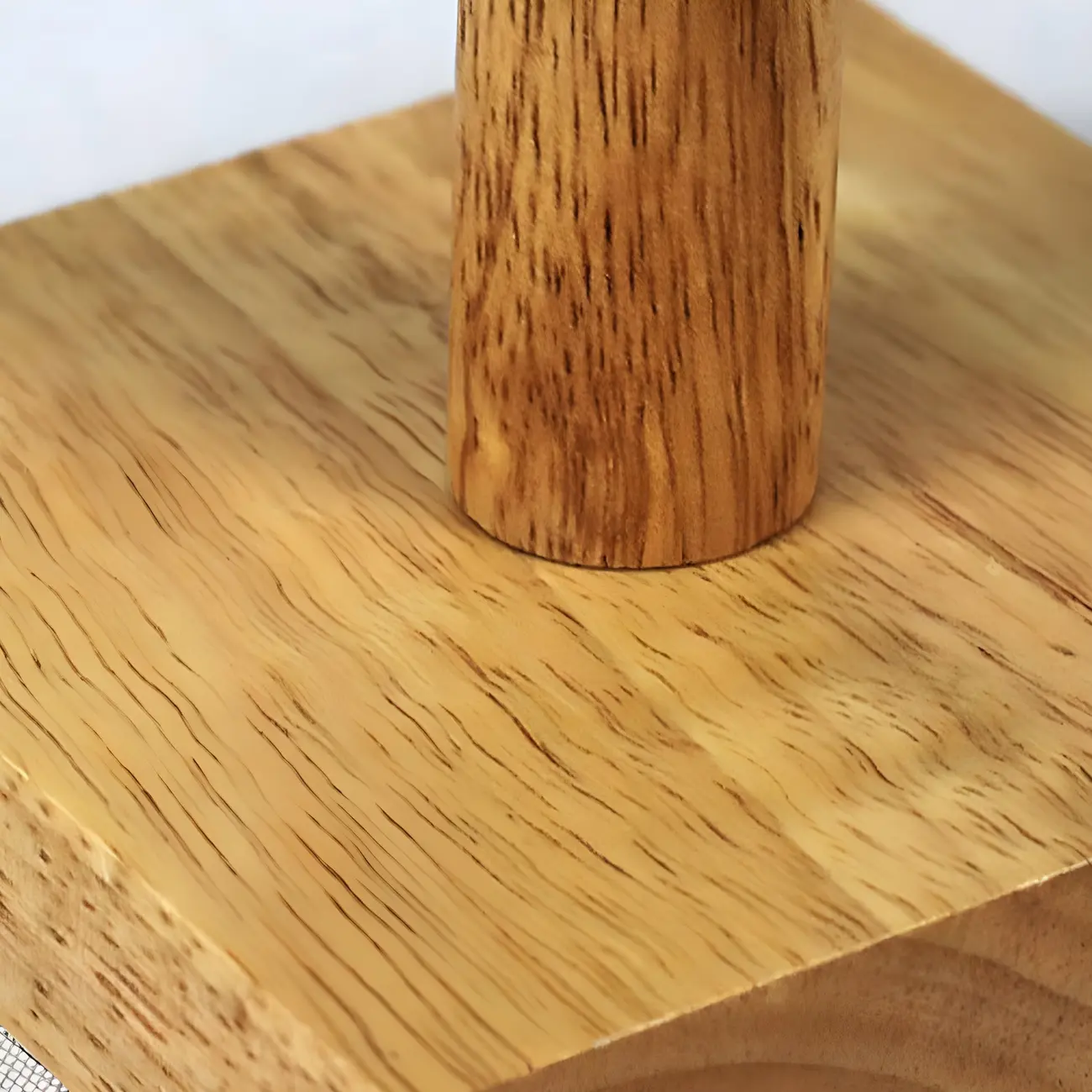 Rustic Rectangle Wooden Table Lamp for Bedroom Image - 4 | homeyfad