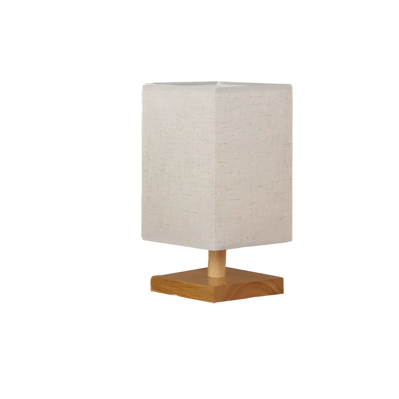 Rustic Rectangle Wooden Table Lamp for Bedroom Image - 5 | homeyfad