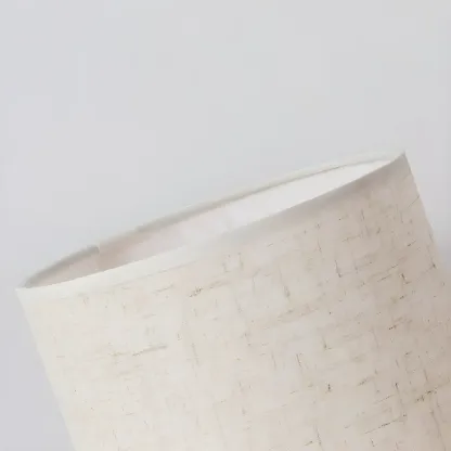 Rustic Round Wooden Table Lamp for Bedroom Image - 11