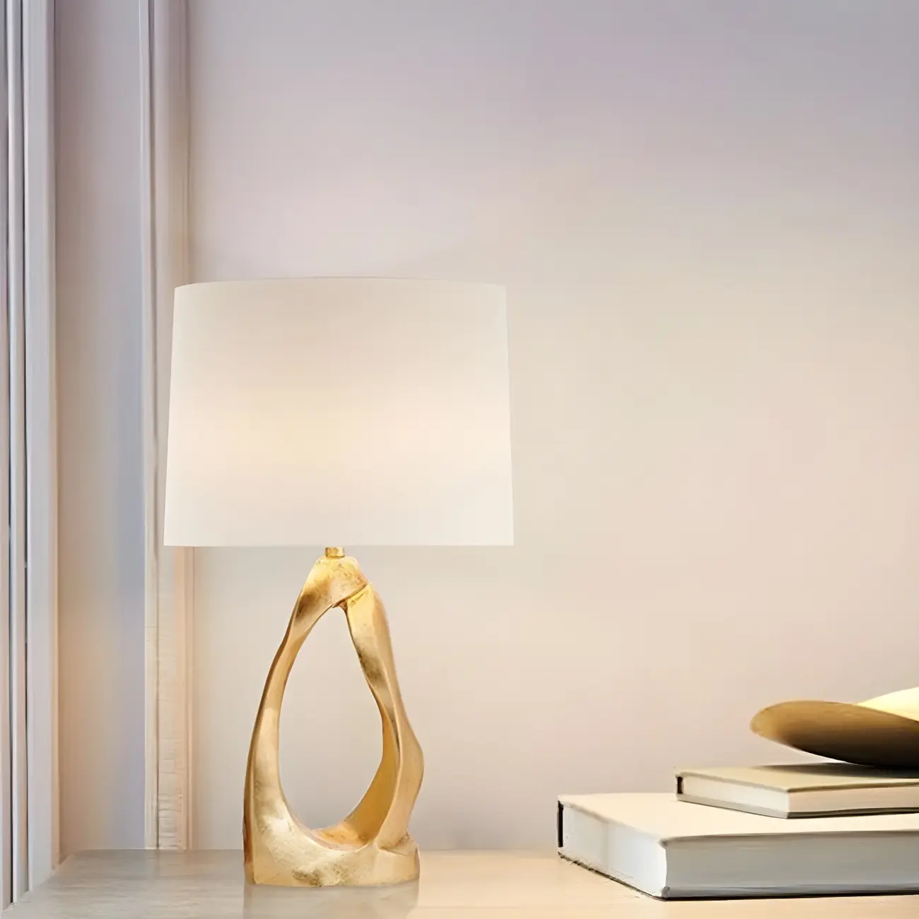 Modern Gold Base Desk Lamp Plug-In Electric for Bedroom Image - 1 | homeyfad