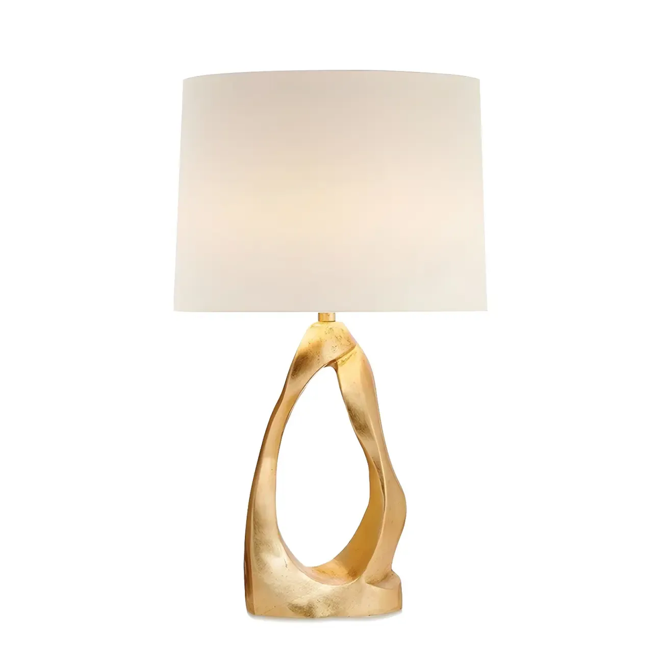 Modern Gold Base Desk Lamp Plug-In Electric for Bedroom Image - 5