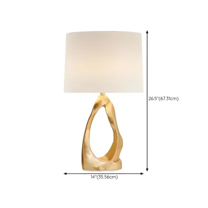 Modern Gold Base Desk Lamp Plug-In Electric for Bedroom #size