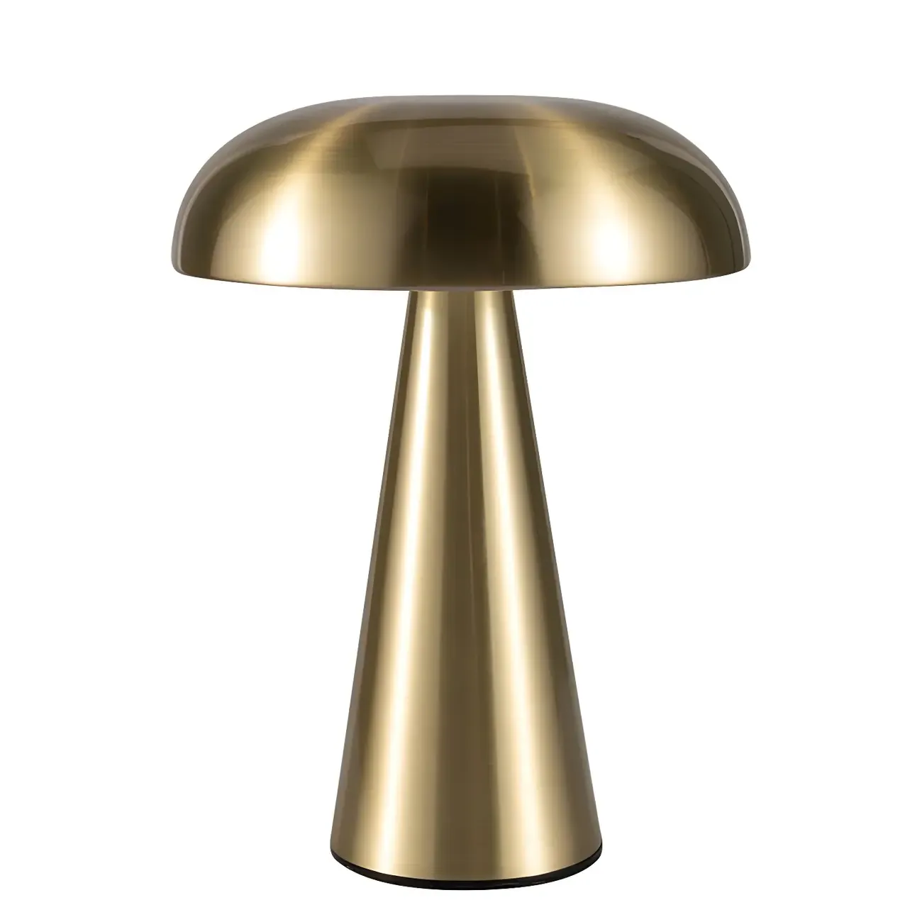 Contemporary Brass Table Lamp Rechargeable Power for Home Image - 5