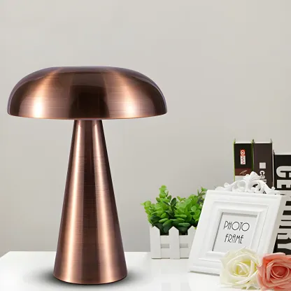 Contemporary Brass Table Lamp Rechargeable Power for Home Image - 10