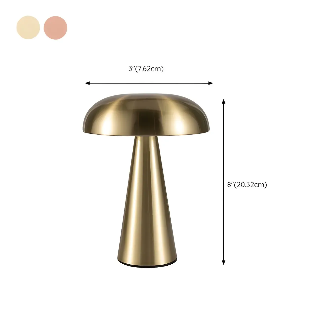 Contemporary Brass Table Lamp Rechargeable Power for Home #size